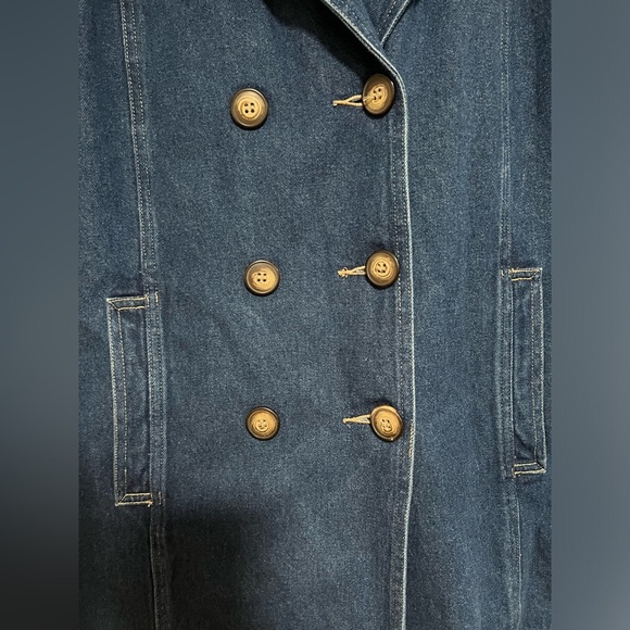 Denim&Co Vintage 90s Denim Chore Jacket Coat Size Medium Y2K - Picture 6 of 13